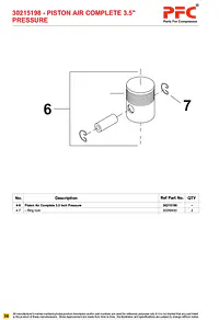 Piston HP with Pin & Lock 3.5inch 30215198 Replacement - Master