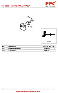 Crankshaft Complete with Bushing 70240916* Replacement - Master