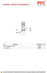 Piston LP with Pin & Lock 5inch 32054389 Replacement - Master