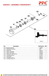 Crankshaft Complete with Bushing 32294431* Replacement - Master