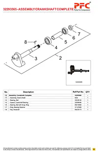 Crankshaft Complete with Bushing 32293565* Replacement - Master