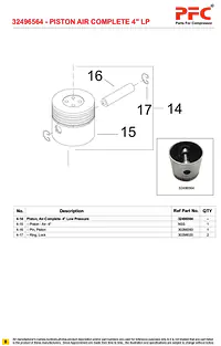 LP Piston C/W Pin 32496564 Replacement - Master