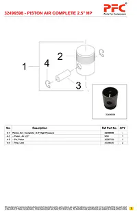 HP Piston C/W Pin 32496598 Replacement - Master