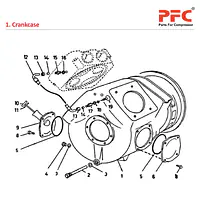 Crankcase - Atlas Copco Air Compressor Parts - Master
