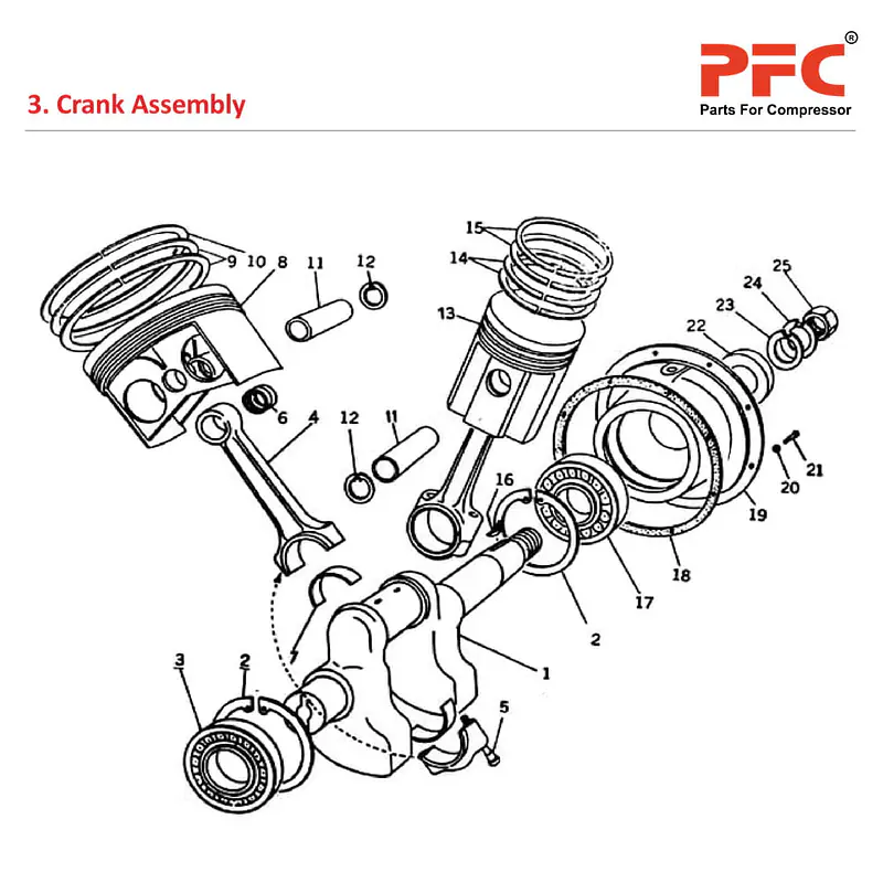 Crank Shaft - Atlas Copco Air Compressor Parts - Master