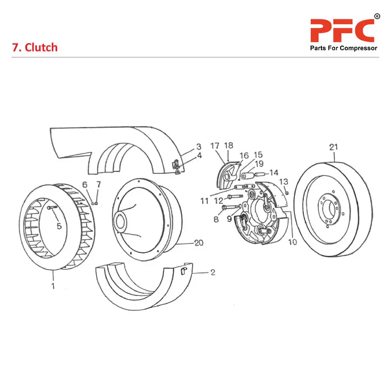 Clutch - Atlas Copco Air Compressor Parts - Master
