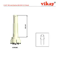 3 1/2" Button Bit - 90 mm x DHD 3.5 Shank - Master
