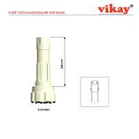 4 1/8" Button Bit - 105 mm x SD4 Shank - Master