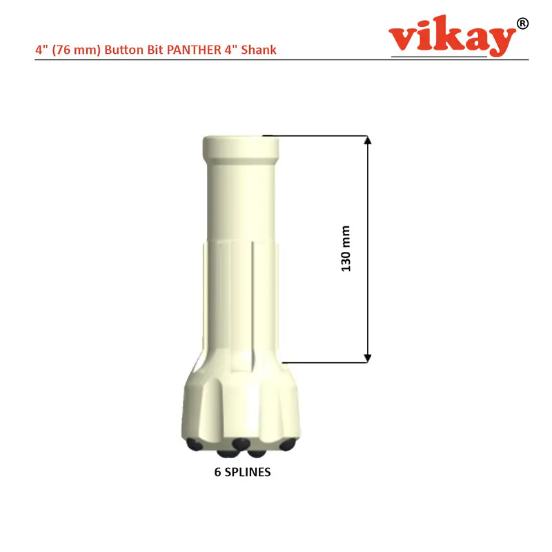 4" Button Bit - 76 mm x PANTHER 4" Shank - Master