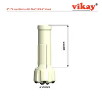 4" Button Bit - 76 mm x PANTHER 4" Shank - Master