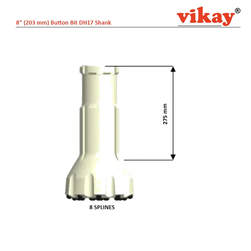 8" Button Bit - 203 mm x DH17 Shank - Master