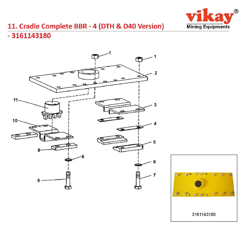 Cradle Complete 3161143180 Replacement - Master