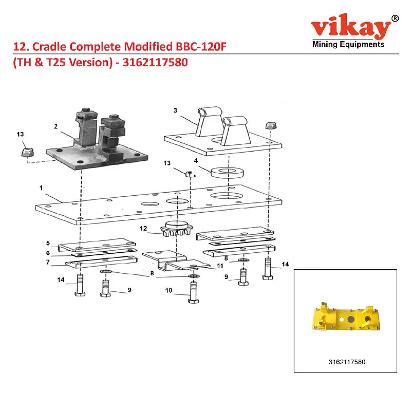 Cradle Complete Modified Bbc-120F 3162117580 Replacement - Master