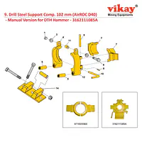 Drill Steel Support Comp. (102 mm) 3162111085A Replacement - Master