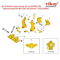 Drill Steel Support Comp. (32 mm) 3162111084A Replacement - Master