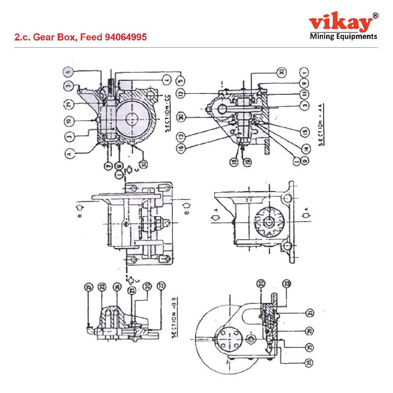 Gear Box Feed Ingersoll Rand LM 100 Parts - Master