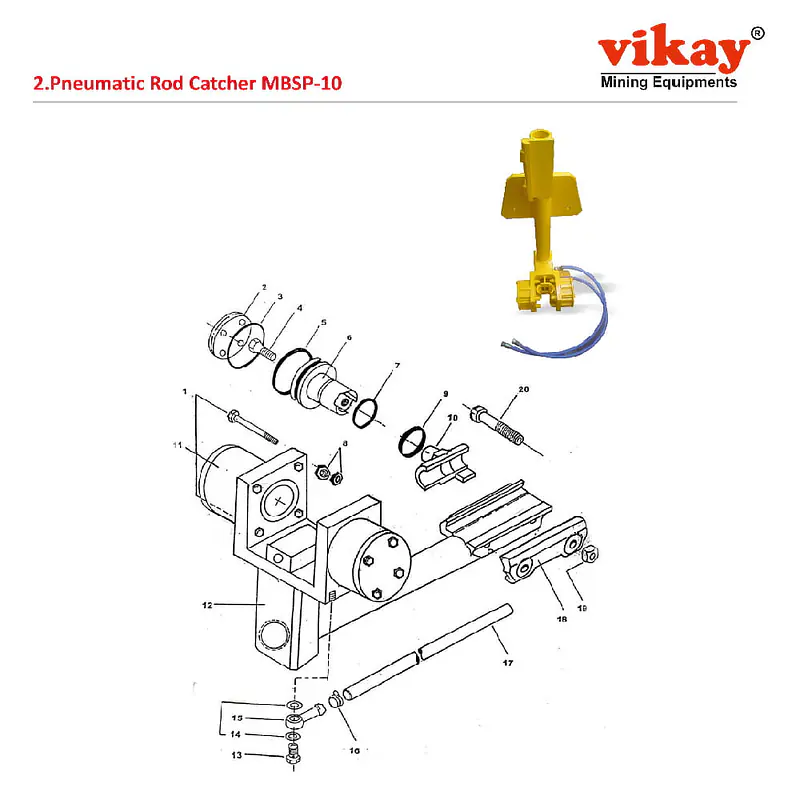Pneumatic Rod Catcher MBSP10 - Master