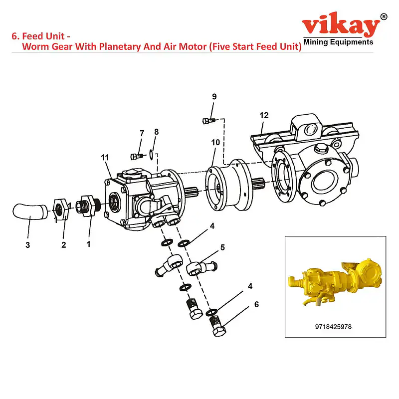 Feed Unit Complete Atlas Copco Wagon Drill Parts - Master