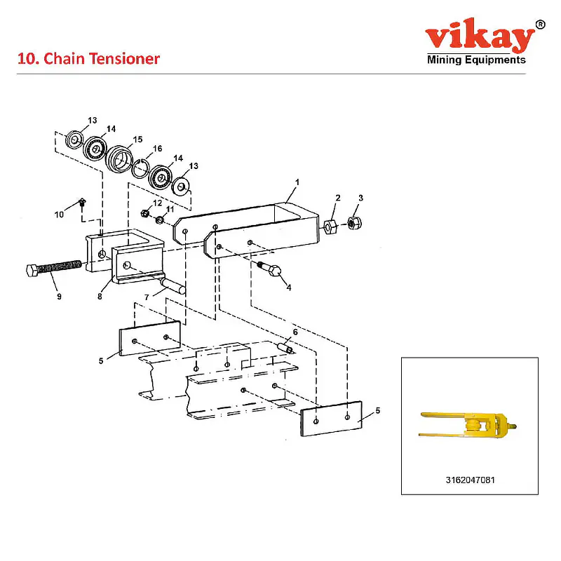 Chain Tensioner Atlas Copco Wagon Drill Parts - Master