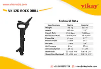 VK 12D Pneumatic Rock Drill - Master