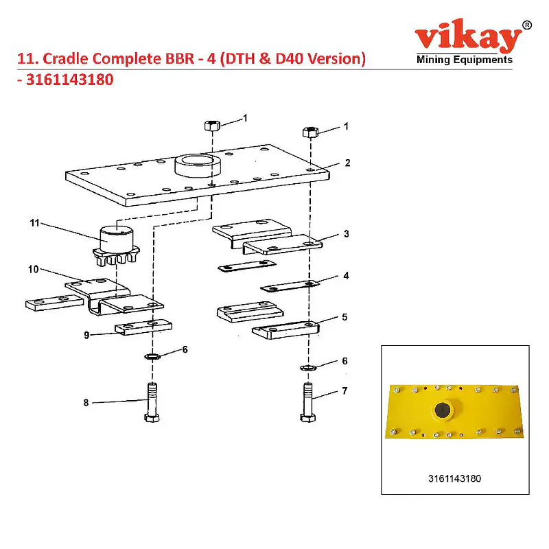 Cradle Complete 3161143180 Replacement - Master