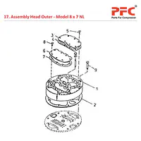 Head Outer IR 8 x 7 ESV NL Air Compressor Parts - Master