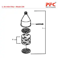 Air Inlet Filter IR 234 Air Compressor Parts - Master