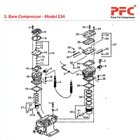 Cylinder and Piston IR 234 Air Compressor Parts - Master