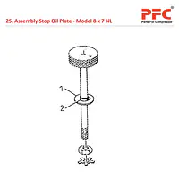 Stop Oil Plate IR 8 x 7 ESV NL Air Compressor Parts - Master