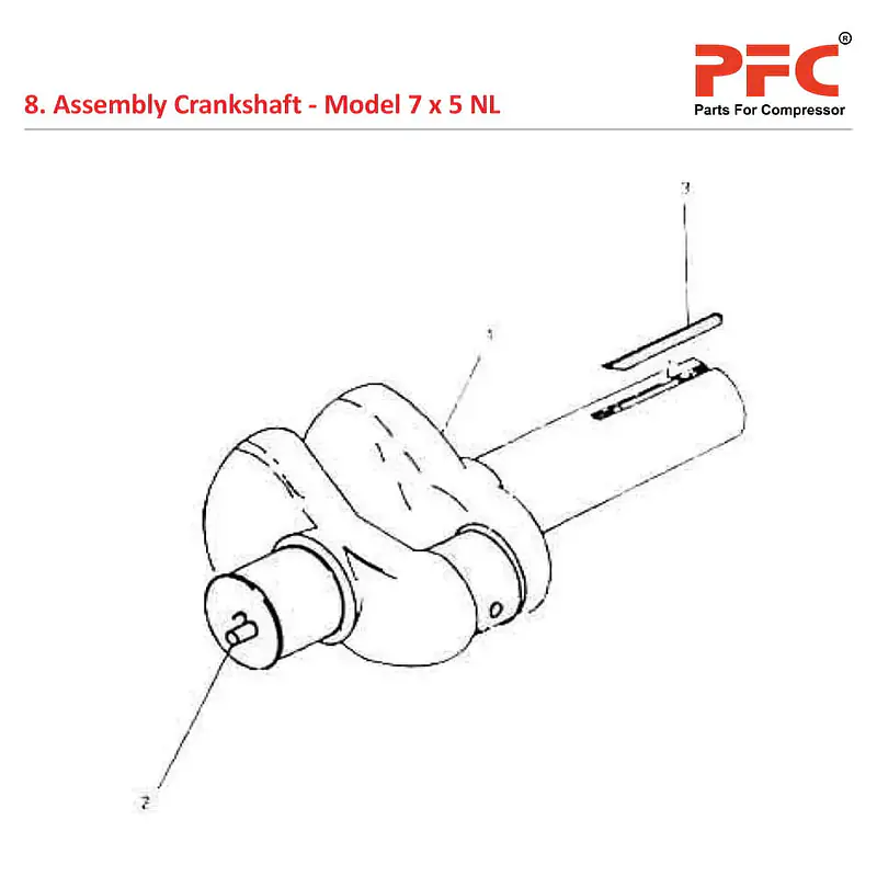 Crankshaft IR 7 x 5 ESV NL Air Compressor Parts - Master