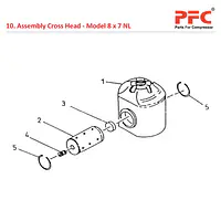 Cross Head IR 8 x 7 ESV NL Air Compressor Parts - Master