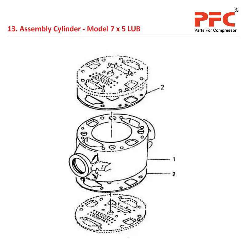 Cylinder IR 7 x 5 ESV LUB Air Compressor Parts - Master