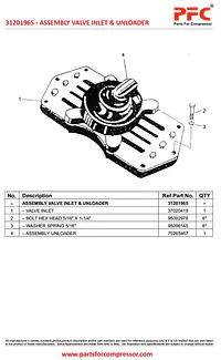 Assembly Valve Inlet & Unloader 31201965 Replacement - Master