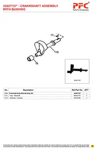 Crankshaft Complete with Bushing 32027757* Replacement - Master
