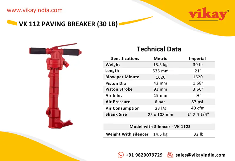 VK 112 Paving Breaker-30lb - Master