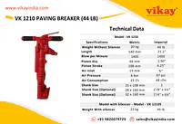 VK 1210 Paving Breaker-44lb - Master