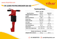 VK 1230S Paving Breaker-66lb - Master