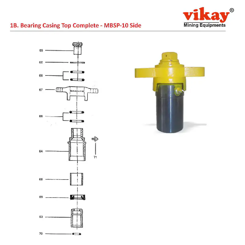 Bearing Casing Top Complete Simba Junior Parts - Master
