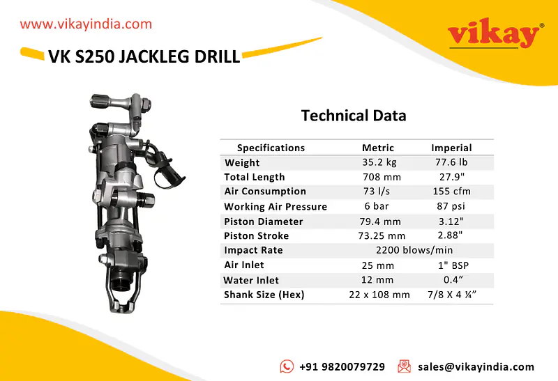 VK S250 Jackleg Drill - Master