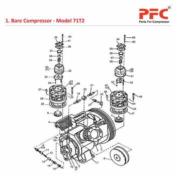 Valve Cylinder IR 71T2 Air Compressor Parts