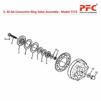 35 GA Concentric Ring Valve Assly. IR 71T2 Parts