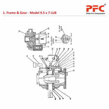 Frame & Gear IR 9 1/2 x 7 ESV LUB Compressor Parts