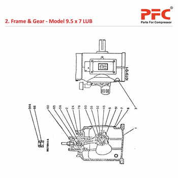 Frame End IR 9 1/2 x 7 ESV LUB Compressor Parts