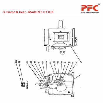 Frame End IR 9 1/2 x 7 ESV LUB Compressor Parts