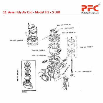 Air End IR 9 1/2 x 5 ESV LUB Air Compressor Parts