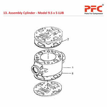 Cylinder IR 9 1/2 x 5 ESV LUB Air Compressor Parts