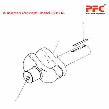 Crankshaft IR 9 1/2 x 5 ESV NL Air Compressor Parts