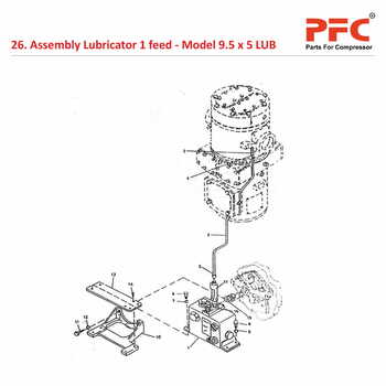 Lubricator 1 feed IR 9 1/2 x 5 ESV LUB Parts