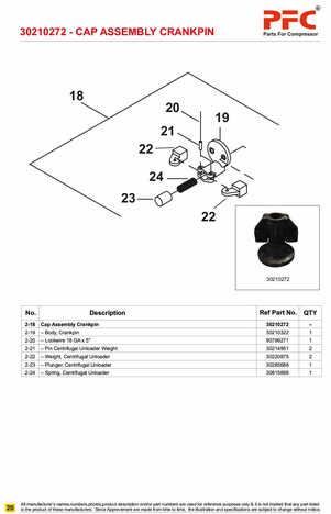 Crank Pin Cap Comp T Line 30210272 Replacement