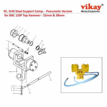 Drill Steel Support Comp Pneumatic Version